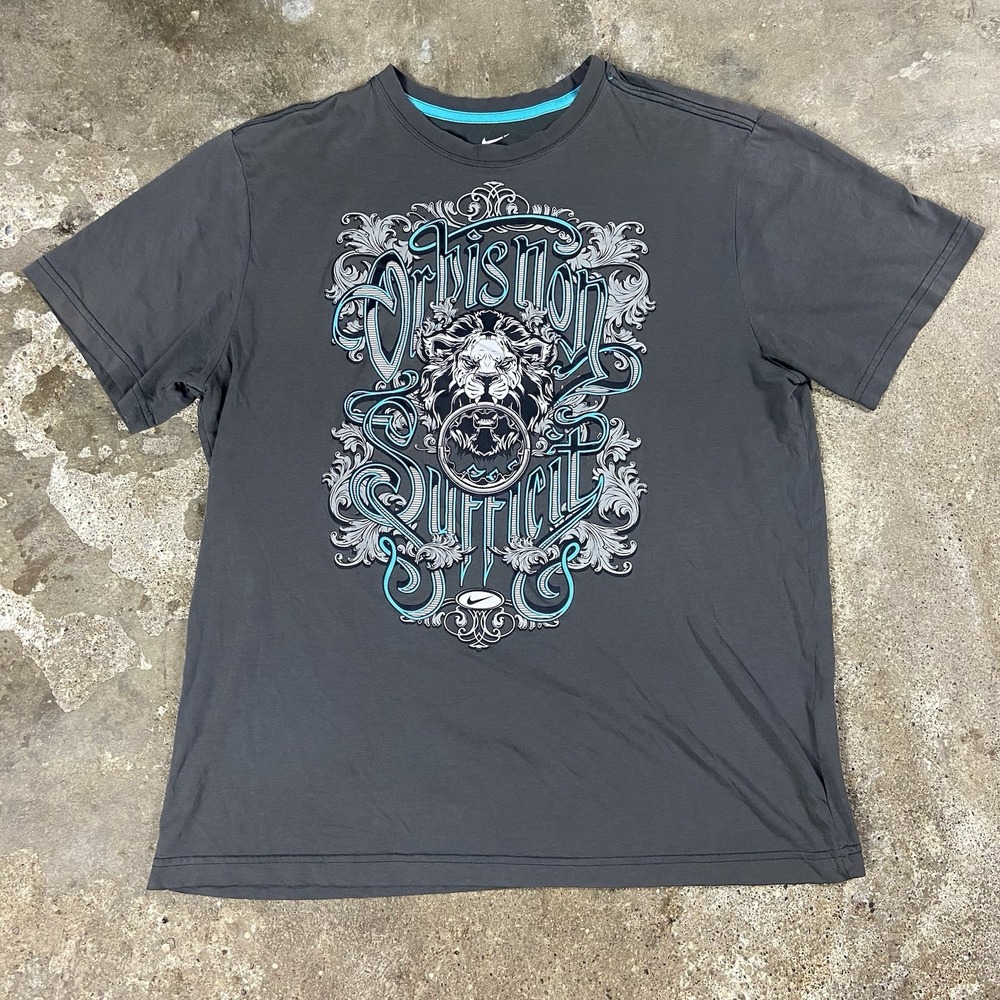 Nike Dri-FIT T-Shirt Size XL Gray LeBron James Orbis Non Sufficient Graphic